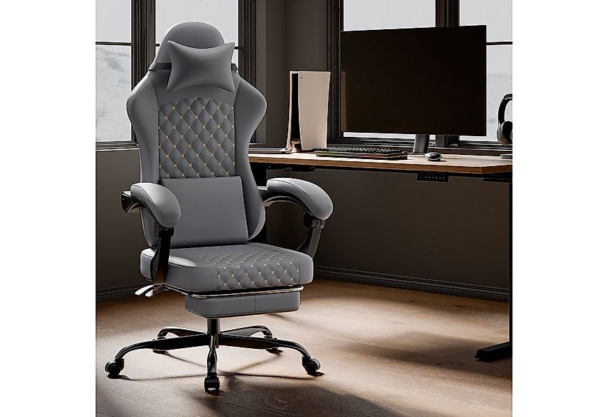 BlingBin Gaming-Stuhl Massage Gaming Sessel mit Fußstütze, PC Stuhl Gamer S günstig online kaufen