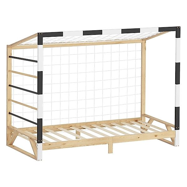 ML-DESIGN Spielbett Kinderbett Fußballtor Holzbett mit Lattenrost Kletterle günstig online kaufen