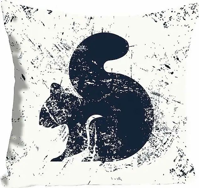 queence Dekokissen »Joris«, (1 St.), mit einem blauen Eichhörnchen, Kissenh günstig online kaufen