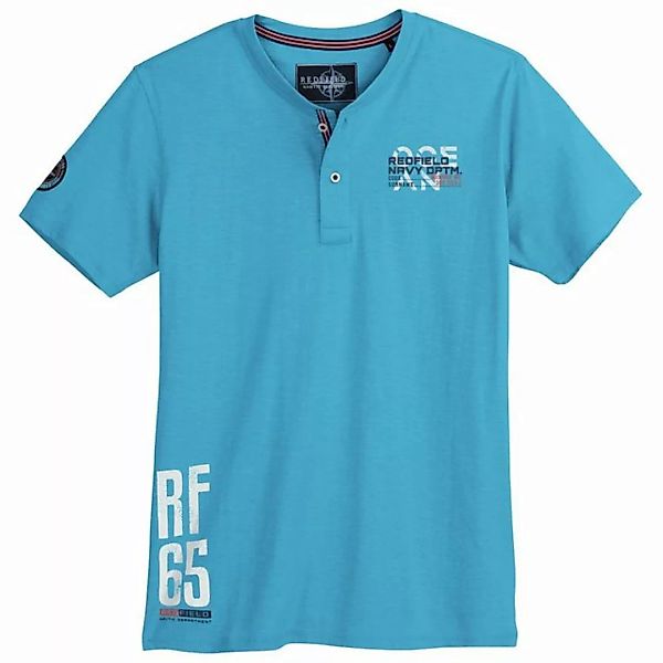 redfield Print-Shirt Große Größen Herren Serafino T-Shirt maritim azurblau günstig online kaufen