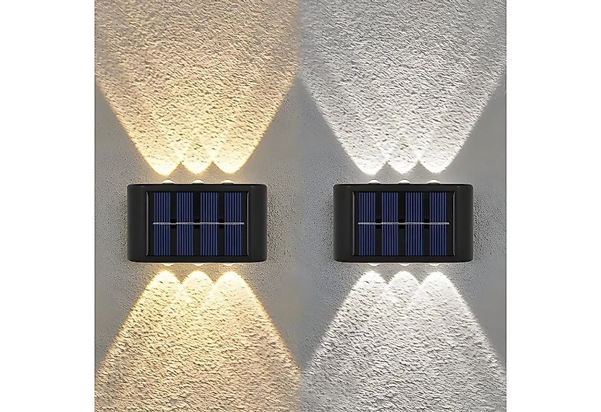HS.SUPPLY LED Außen-Wandleuchte Solar LED Wandleuchte Außen wasserdicht – U günstig online kaufen