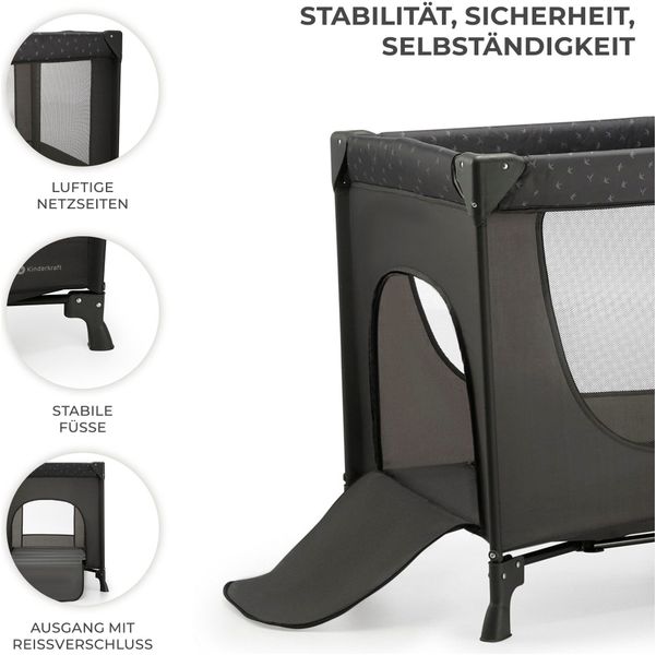 Kinderkraft Baby-Reisebett 2in1 JOY LIGHT, grau, günstig online kaufen