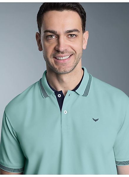 Trigema Poloshirt "TRIGEMA Poloshirt mit kontrastfarbigen Akzenten" 1 Stk. günstig online kaufen