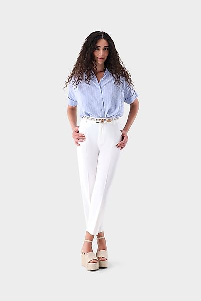 Kurzarm Hemdbluse mit lockerem Schnitt günstig online kaufen