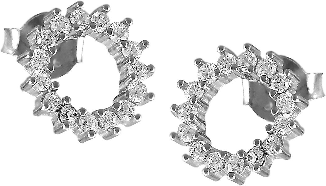 SilberDream Paar Ohrstecker SilberDream weiß Sonnenkranz günstig online kaufen