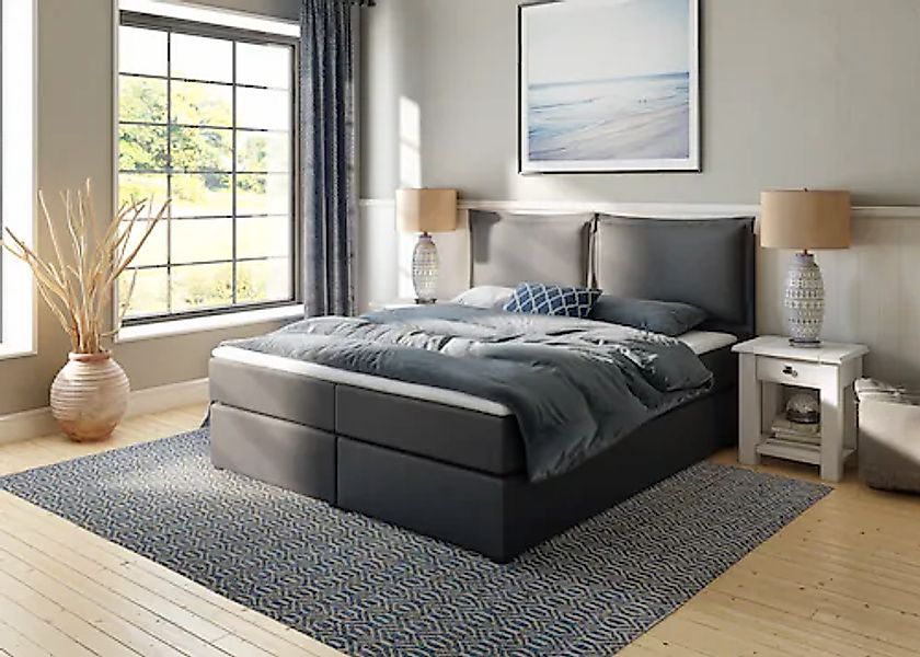 Home affaire Boxspringbett "Lysann" 5fach verstellbares Kopfteil, in 4 Brei günstig online kaufen