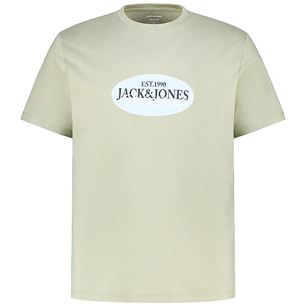 Jack&Jones T-Shirt mit Label-Print Farbe oliv Größe: 6XL günstig online kaufen