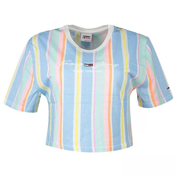 Tommy Jeans Stripe 1 Kurzärmeliges T-shirt L Light Powdery Blue günstig online kaufen