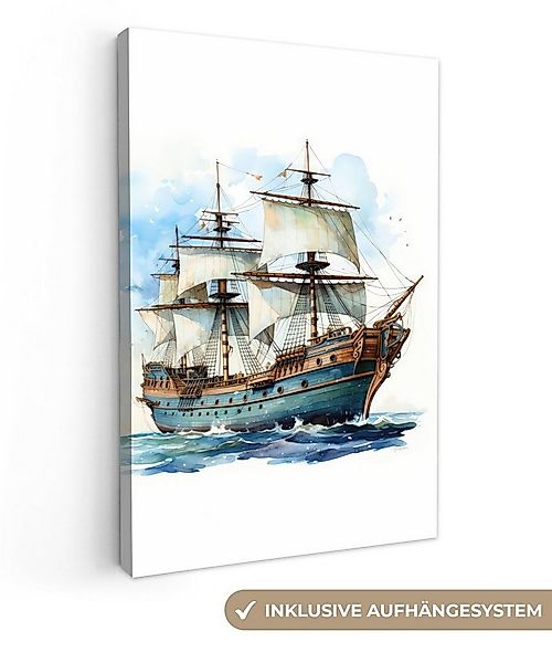 OneMillionCanvasses® Leinwandbild Schiff - Alt - Segel - Meer - Wasser - Na günstig online kaufen