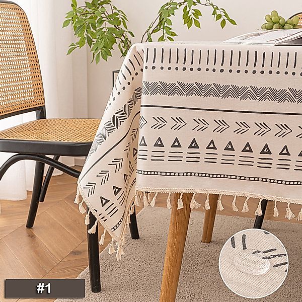 Rosnek Tischdecke Vintage, Wasserdicht, Quaste, für günstig online kaufen