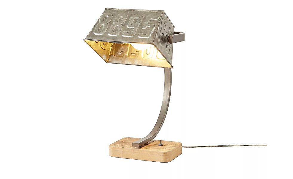 Tischleuchte, 1-flammig, Metallschirm ¦ silber ¦ Maße (cm): H: 40 Lampen & günstig online kaufen