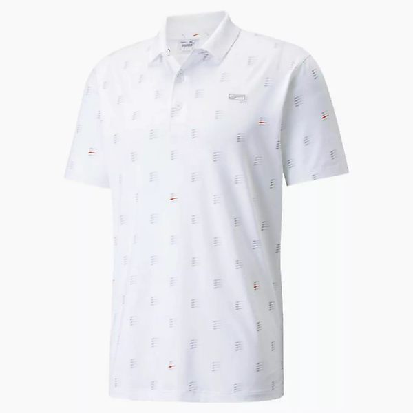 PUMA MATTR Moving Day Golfpoloshirt für Herren | Mit Aucun | Weiß/Orange | günstig online kaufen