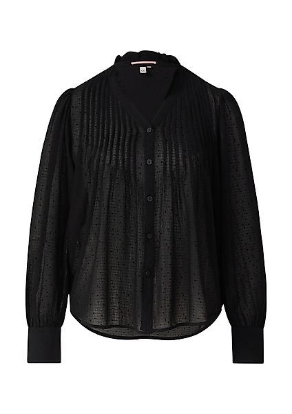 QS Langarmbluse Bluse Strukturierte Chiffonbluse mit günstig online kaufen