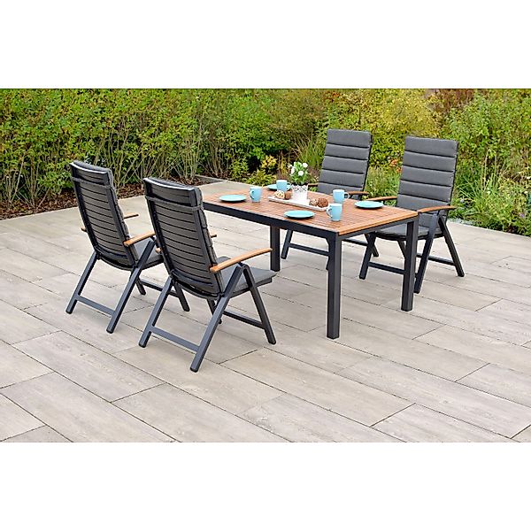 Merxx Astros Set 9-tlg. Gartentisch Ausziehbar 150/200 x 90 cm günstig online kaufen