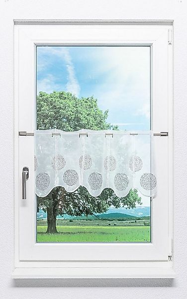 LYSEL® Scheibengardine Kringel Muster (1 St), transparent, HxB 30x48cm günstig online kaufen