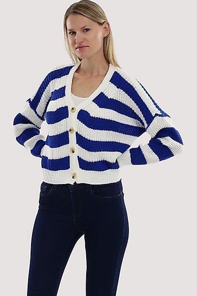 malito more than fashion Cardigan 3157 knöpfbare kurze Strickjacke mit Stre günstig online kaufen