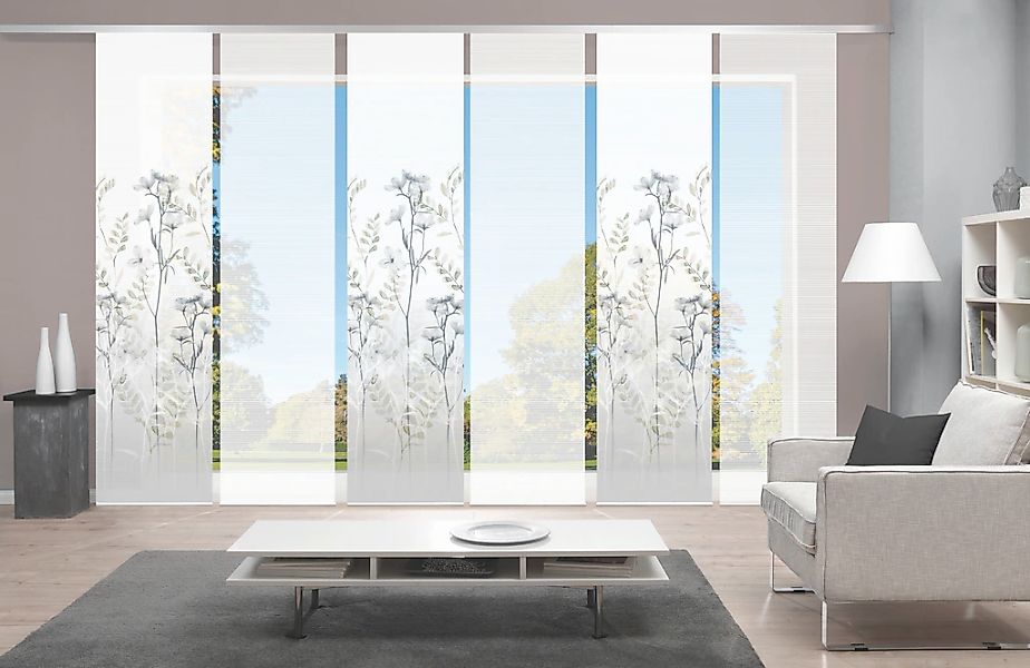 Vision S Schiebegardine "HELVIN 6er SET" Paneelwagen 6 Stk. tlg. Schiebevor günstig online kaufen