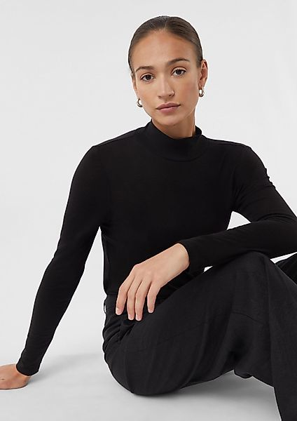 comma Langarmshirt T-Shirt Feines Langarmshirt aus günstig online kaufen