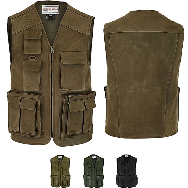 German Wear Jagdweste GW650 Jagd Lederweste günstig online kaufen