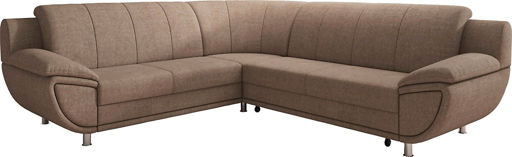 TRENDMANUFAKTUR Ecksofa "Rondo II, zeitlos & elegant, bequeme Armlehnen, L- günstig online kaufen