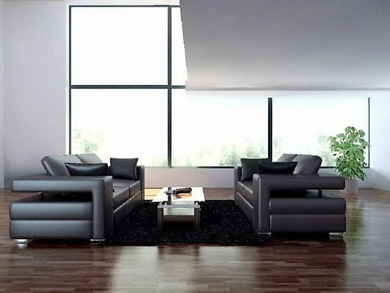 JVmoebel Sofa Modern Sofa Ledersofa Couch Wohnlandschaft 3+2+1 Sitz Design günstig online kaufen
