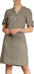 Caspar Sommerkleid SKL037 knielanges Damen Leinenkleid günstig online kaufen