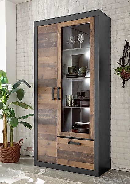 Home affaire Vitrine "BROOKLYN", Höhe ca. 200 cm günstig online kaufen