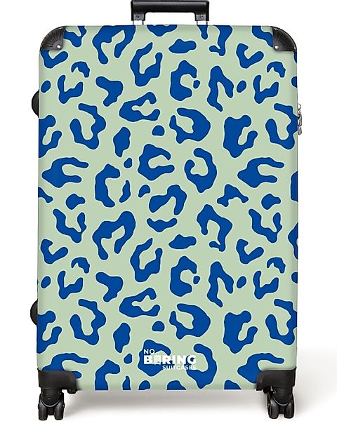 NoBoringSuitcases.com© Hartschalen-Trolley Blauer und grüner Pantherdruck günstig online kaufen