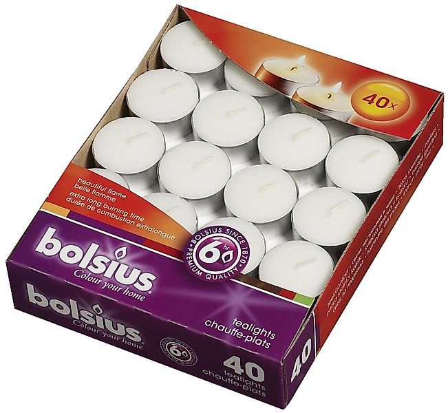 Bolsius Teelicht Bolsius Teelichter weiß, Höhe günstig online kaufen