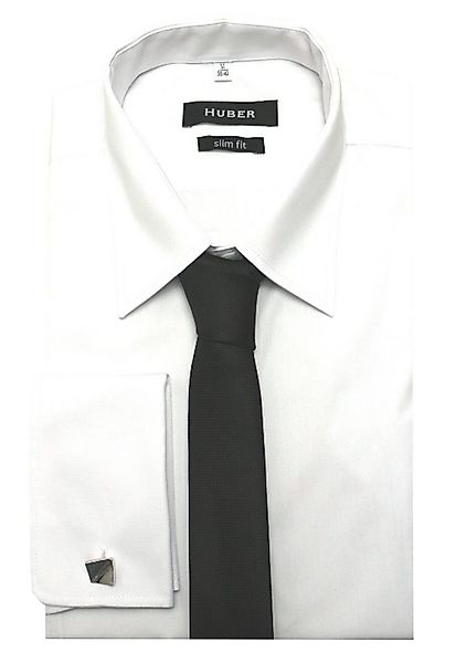 Huber Hemden Langarmhemd HU-5361 Umschlagmanschetten Slim Fit enger Schnitt günstig online kaufen