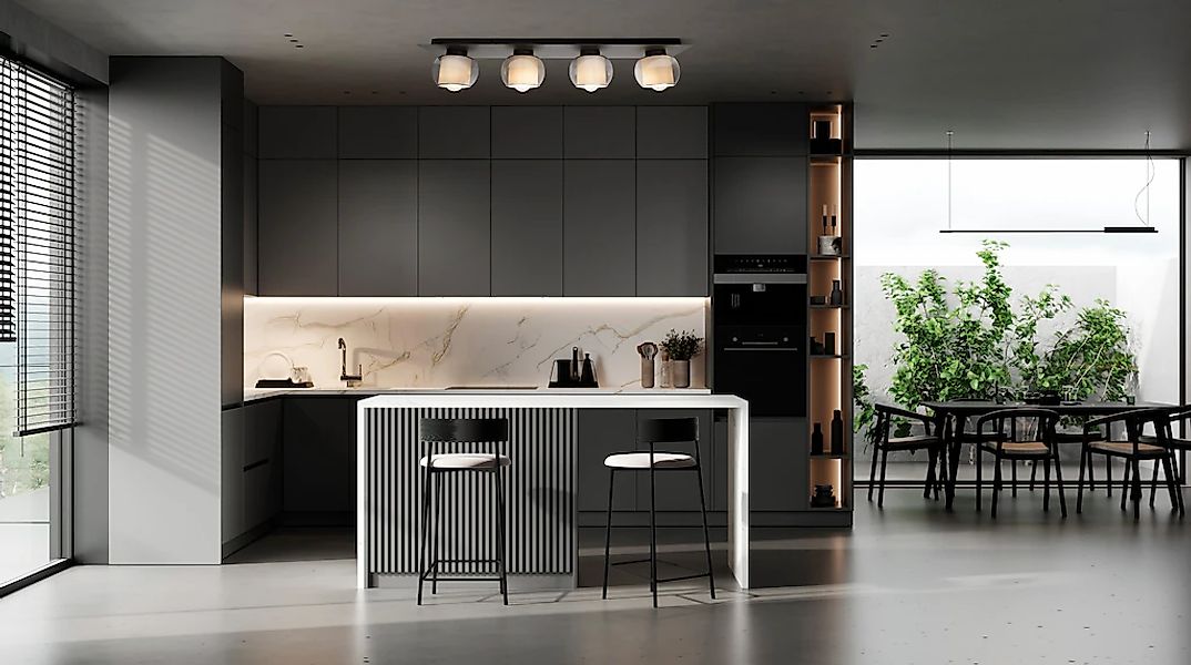 OTTO home Deckenleuchte »Tanissa« E27 1 Stk. eckig, 4 kugelförmige Rauchgla günstig online kaufen