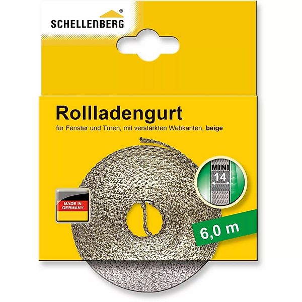 Schellenberg Rollladengurt Mini 14 mm 6 m Beige günstig online kaufen