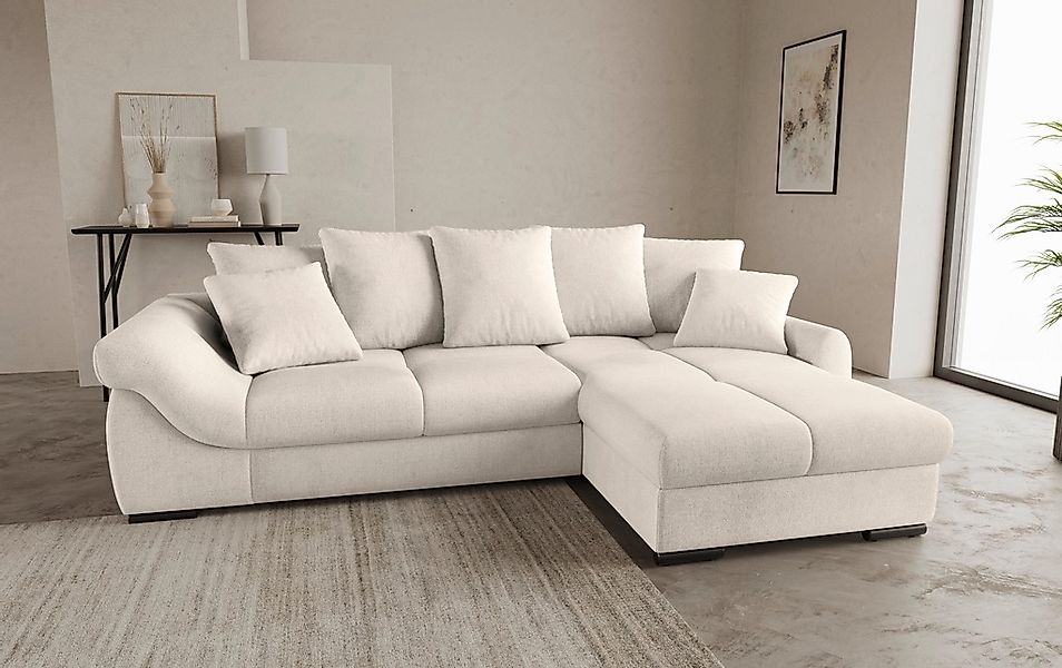 Mr. Couch Ecksofa "Livorno DuraFlex L-Form", inkl. Hochschläfer-Bettauszug, günstig online kaufen