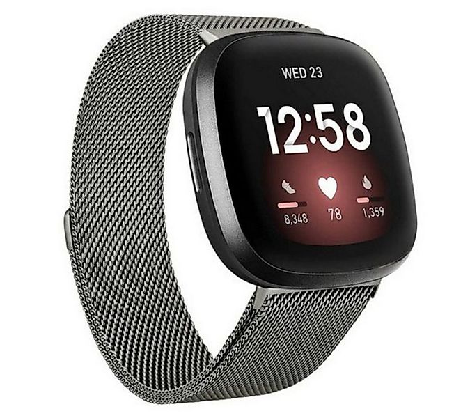 SmartUP Smartwatch-Armband für Fitbit Versa 4 Magnetisches Edelstahl Armban günstig online kaufen