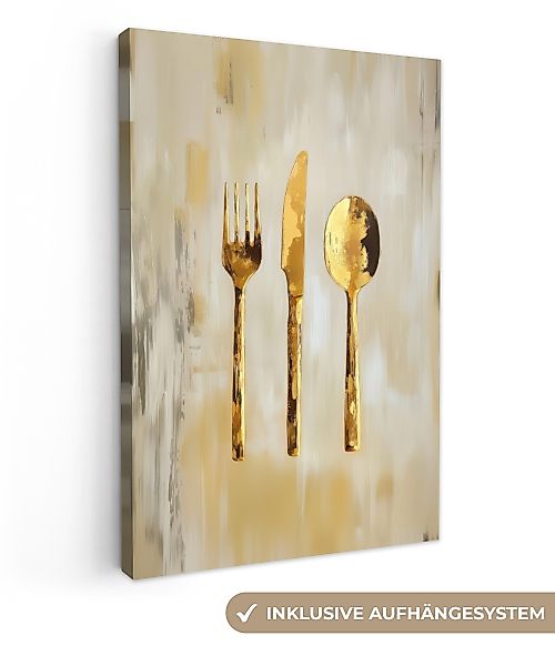 OneMillionCanvasses® Leinwandbild Farbe - Gold - günstig online kaufen