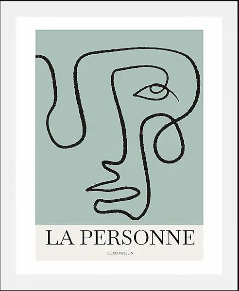 queence Bild »La Personne« Abstrakt   Figuren   Gesicht   Schriftzug   Schr günstig online kaufen