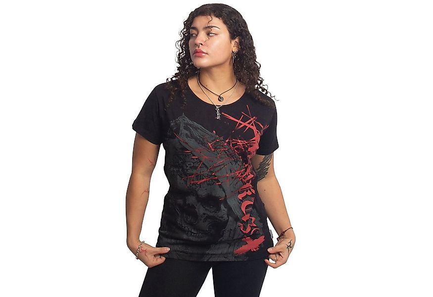 YAKUZA Rundhalsshirt Dark Angel mit Rippbündchen günstig online kaufen