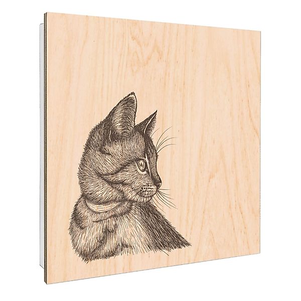 Banjado Großer Schlüsselbox Holz 30x30cm Weiß Scharnier Rechts 50 Haken Sch günstig online kaufen
