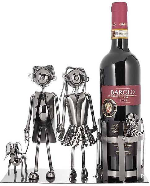 BRUBAKER Weinflaschenhalter Paar mit Hund Flaschenhalter, (inklusive Grußka günstig online kaufen