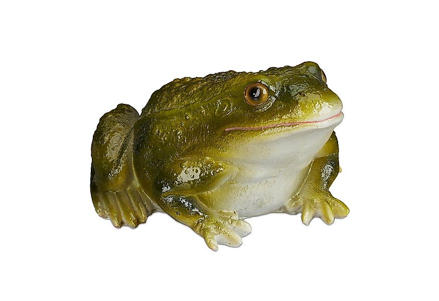 relaxdays Gartenfigur Frosch Kunststei, grün günstig online kaufen