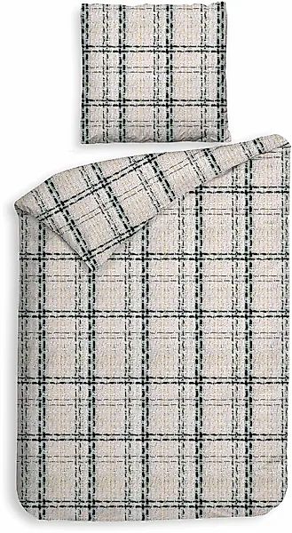 Heckett & Lane Bettwäsche »Ennio« 2 Stk. tlg. Karo Muster, hochwertiges Fla günstig online kaufen