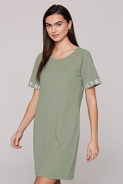 SOCCX Maxikleid SOCCX Kurzes Shirtkleid in Faded Olive (1-tlg) Einschubtasc günstig online kaufen