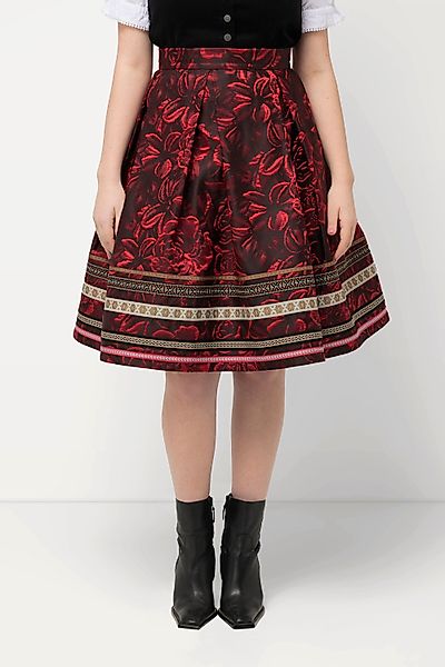 Ulla Popken Jerseyrock Rock A-Linie Jacquard-Blütenmuster günstig online kaufen