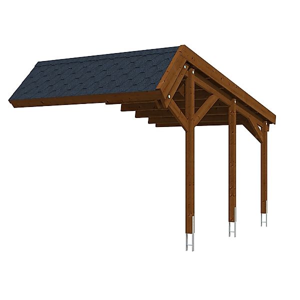 Skan Holz Erweiterung für Carport Harz m. schwarzen Schindeln 303 x 560 cm günstig online kaufen