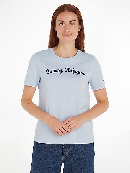 Tommy Hilfiger Kurzarmshirt REG SCRIPT C-NK SS mit Tommy Hilfiger Script Lo günstig online kaufen