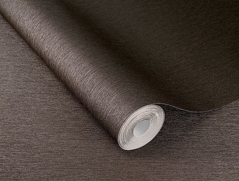 Rasch Vliestapete Längsstruktur Einfarbig Grau Braun Metallic 608625 Sky Lo günstig online kaufen