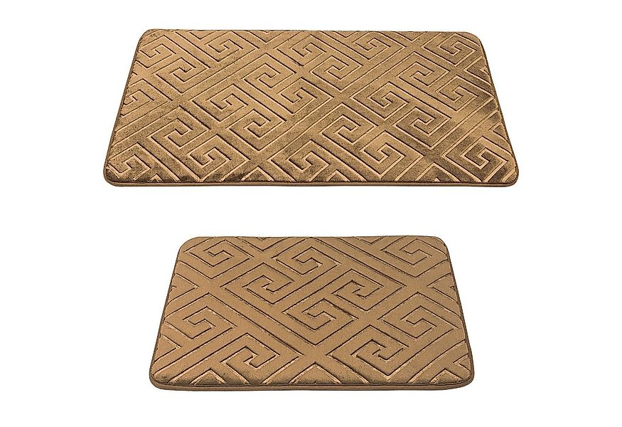 HOMELUX Badematte 2-teilig Badteppich Set Wasserabsorbierend Badematten günstig online kaufen