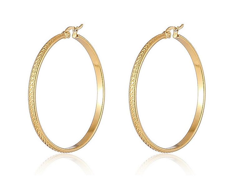 KARMA Creolen-Set Damen Gold Damenohrringe Goldohrringe groß 4,5 cm Durchme günstig online kaufen