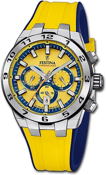 Festina Chronograph Festina Herrenuhr Silikon gelb günstig online kaufen