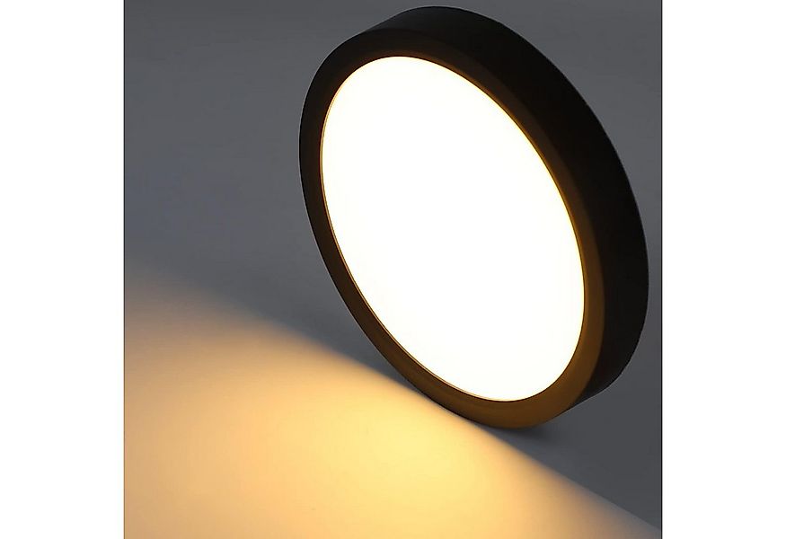 Nettlife LED Panel 8W Flurlampe Rund Deckenleuchte Lampe Schwarz weiss, LED günstig online kaufen